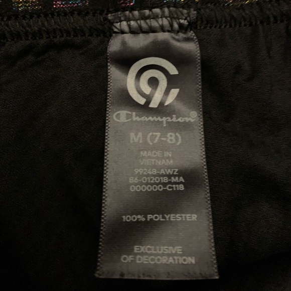 Girls black mesh champion C9 shorts size medium - Picture 2 of 3